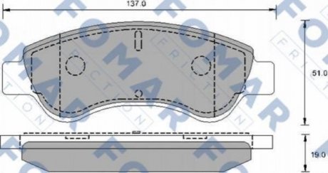 Колодки гальмівні дискові FOMAR fo 906181