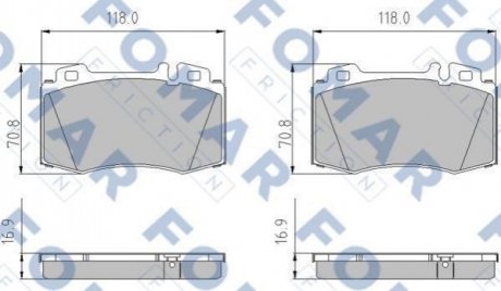 Колодки тормозные дисковые Mercedes M-Class, W220, C215, W203, W221 FOMAR fo 906681