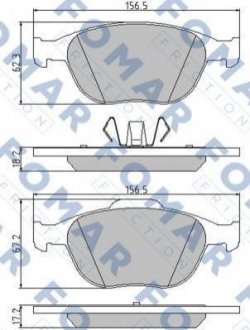 Колодки тормозные дисковые FOMAR fo 907781