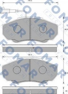 Купить Колодки тормозные дисковые Fiat Ducato, Citroen Jumper, Peugeot Boxer FOMAR fo 909781 (фото1) подбор по VIN коду, цена 968 грн.