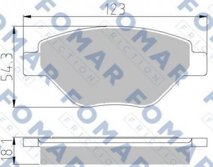 Купити Колодки гальмівні дискові Renault Megane FOMAR fo 914381 (фото1) підбір по VIN коду, ціна 746 грн.