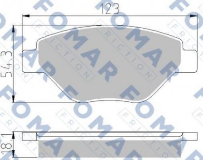 Колодки гальмівні дискові FOMAR fo 914381