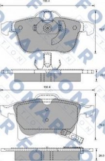 Купити Колодки гальмівні дискові Opel Meriva, Astra, Zafira, Combo, Corsa FOMAR fo 918881 (фото1) підбір по VIN коду, ціна 1110 грн.