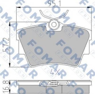 Колодки гальмівні дискові FOMAR fo 920281