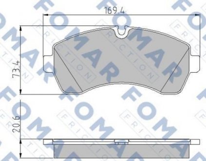 Колодки гальмівні дискові FOMAR fo 921481