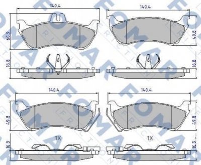 Колодки гальмівні дискові Mercedes M-Class FOMAR fo 922481