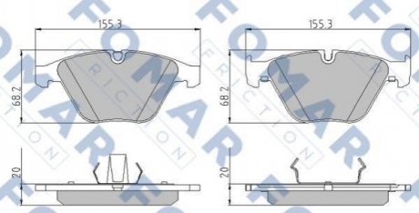 Колодки гальмівні дискові FOMAR fo 922681