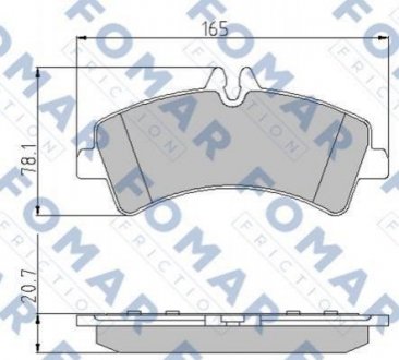 Купить Колодки тормозные дисковые Mercedes W906, Volkswagen Crafter, Mitsubishi Lancer FOMAR fo 923681 (фото1) подбор по VIN коду, цена 1326 грн.