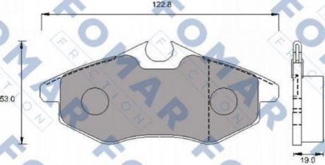 Купить Колодки тормозные дисковые Citroen C3, C2 FOMAR fo 924581 (фото1) подбор по VIN коду, цена 750 грн.