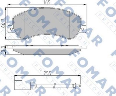 Купить Колодки тормозные дисковые Ford Transit, Volkswagen Amarok FOMAR fo 925081 (фото1) подбор по VIN коду, цена 1139 грн.