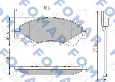 Купить Колодки тормозные дисковые Ford Transit, Volkswagen Amarok FOMAR fo 925181 (фото1) подбор по VIN коду, цена 1199 грн.