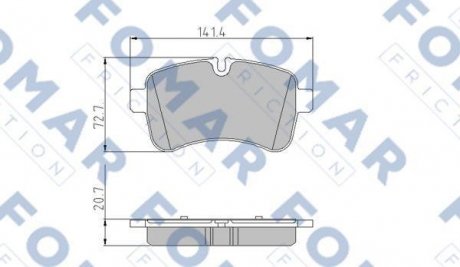 Колодки гальмівні дискові (комплект 4 шт) FOMAR fo 925581