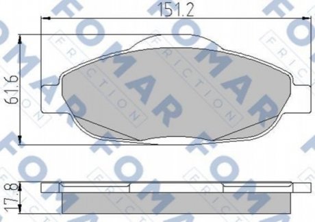 Купить Колодки тормозные дисковые Peugeot 308, 3008 FOMAR fo 929581 (фото1) подбор по VIN коду, цена 1000 грн.