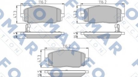 Купить Колодки тормозные дисковые Hyundai I10, KIA Picanto, Hyundai I20 FOMAR fo 932281 (фото1) подбор по VIN коду, цена 778 грн.