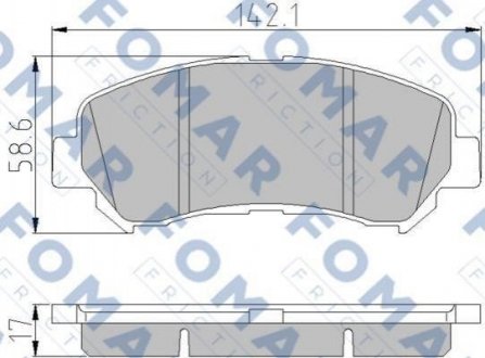 Купити Колодки гальмівні дискові Nissan X-Trail, Qashqai FOMAR fo 933681 (фото1) підбір по VIN коду, ціна 991 грн.