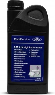 Купить Тормозная жидкость "LV High Perfomance DOT4", 1л Ford C-Max, Mondeo, Kuga, Galaxy, S-Max, Focus, Fiesta, Transit, Ecosport, Connect, B-Max FORD 1847947 (фото1) подбор по VIN коду, цена 941 грн.