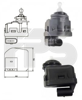 Двигатель корректора фары Audi A4, A3, A6, Skoda Octavia FPS fp 0015 rk1