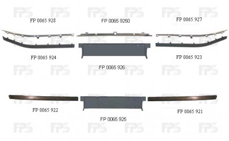 Купити Накладка бампера BMW E39 FPS fp 0065 926 (фото1) підбір по VIN коду, ціна 270 грн.