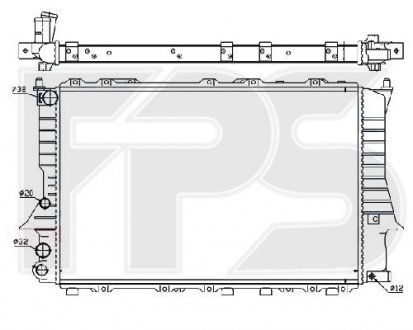 Радіатор охолодження Audi 100, 80, A6 FPS fp 12 a412