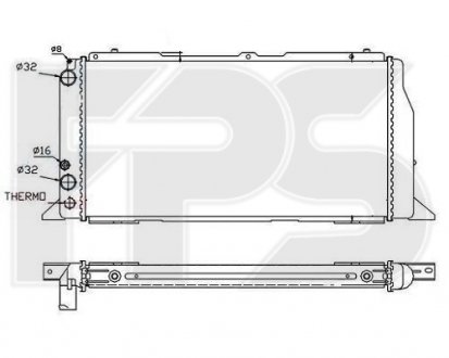 Радиатор охлаждения Audi 80 FPS fp 12 a418