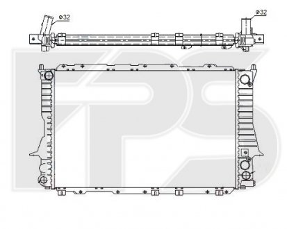 Радіатор охолодження Audi 100, A6 FPS fp 12 a458