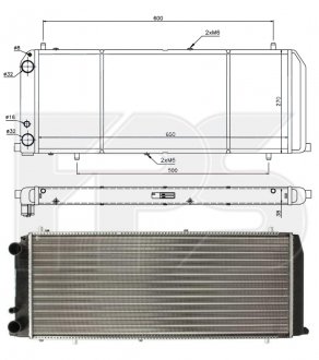 Купити Радіатор охолодження Audi 100 FPS fp 12 a836 (фото1) підбір по VIN коду, ціна 1510 грн.