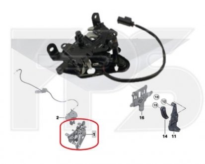 Крепление металлическое BMW F10, F13, F12, F01, F04, F11, F07, F06 FPS fp 1420 285