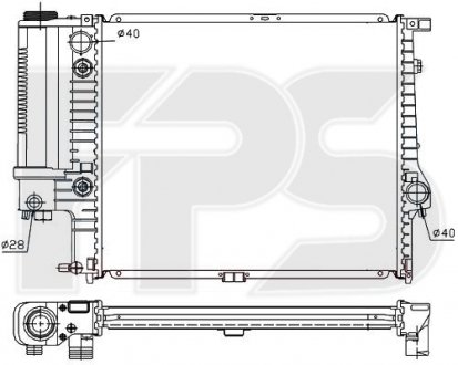 Радіатор охолодження BMW E34 FPS fp 14 a19