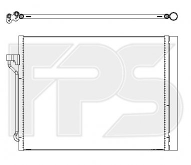 Конденсатор кондиціонера BMW F11, F10, F12, F13, F01, F04, F07, F06 FPS fp 14 k446