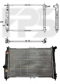 Купити Радіатор охолодження Chevrolet Aveo FPS fp 17 a698 (фото1) підбір по VIN коду, ціна 2036 грн.