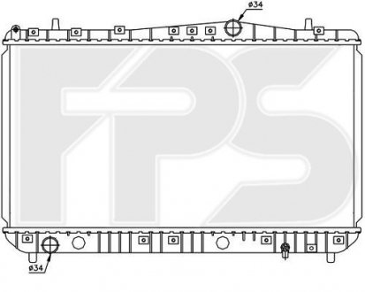 Радіатор охолодження Chevrolet Lacetti, Daewoo Nubira, Gentra FPS fp 17 a781