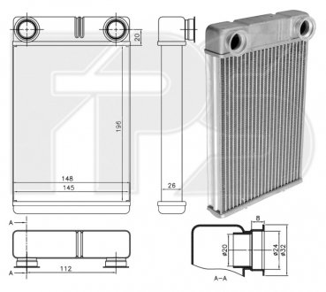 Радиатор печки FPS fp 17 n255