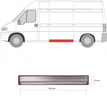 Ремчастина металева Peugeot Boxer, Fiat Ducato, Citroen Jumper FPS fp 2092 001