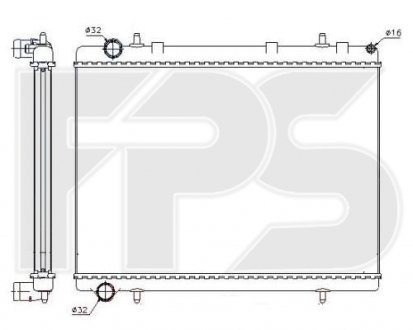 Радиатор охлаждения Citroen C4, C5, Peugeot 307, 308 FPS fp 20 a1442