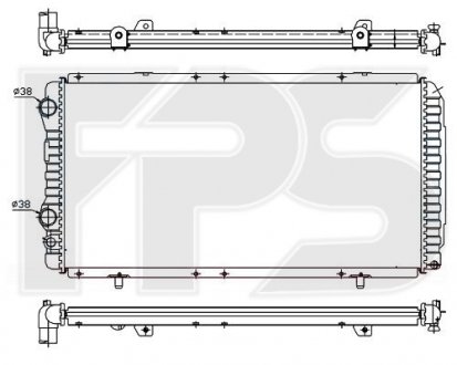 Купить Радиатор охлаждения Peugeot Boxer, Fiat Ducato, Citroen Jumper FPS fp 20 a722 (фото1) подбор по VIN коду, цена 2255 грн.