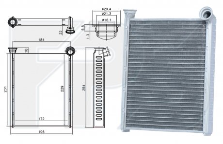 Радиатор печки Citroen C4, DS4 FPS fp 20 n260