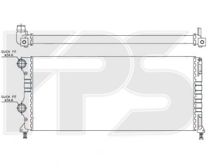 Купить Радиатор охлаждения Fiat Doblo FPS fp 26 a112 (фото1) подбор по VIN коду, цена 2260 грн.