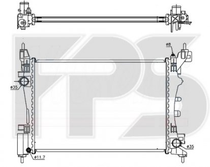 Радиатор охлаждения Citroen Nemo, Peugeot Bipper FPS fp 26 a65