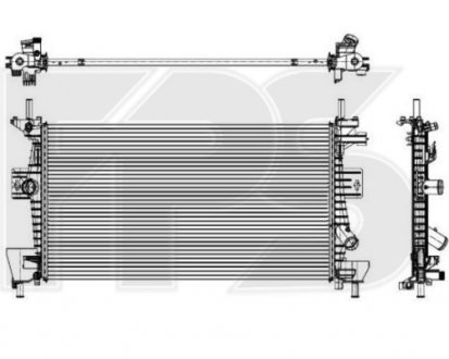 Купить Радиатор охлаждения Ford C-Max, Focus FPS fp 28 a853 (фото1) подбор по VIN коду, цена 2734 грн.