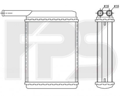 Радіатор пічки Ford Fiesta FPS fp 28 n17