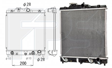 Радіатор охолодження Honda Civic, HR-V, City FPS fp 30 a582
