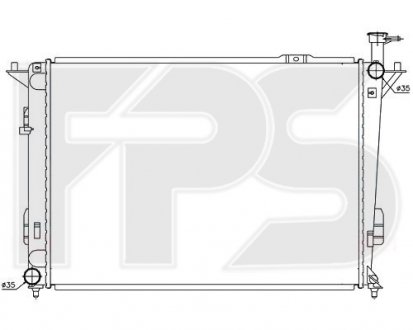Купити Радіатор охолодження Hyundai Santa Fe FPS fp 32 a277 (фото1) підбір по VIN коду, ціна 2485 грн.