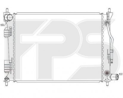 Купити Радіатор охолодження KIA Rio, Hyundai Accent FPS fp 32 a372 (фото1) підбір по VIN коду, ціна 3107 грн.