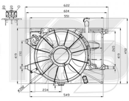 Вентилятор радиатора (в сборе) Hyundai I30, KIA Cerato, Hyundai Elantra FPS fp 32 w65