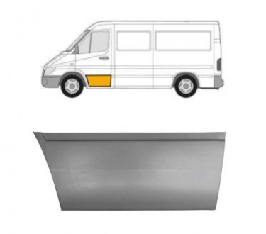 Ремчастина металева Mercedes W901, W902, W903, Volkswagen LT, Mercedes W904, Sprinter FPS fp 3546 121