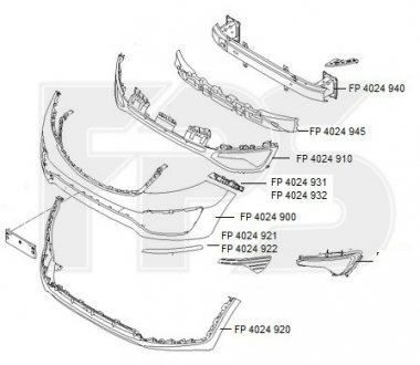 Бампер KIA Sportage FPS fp 4024 901