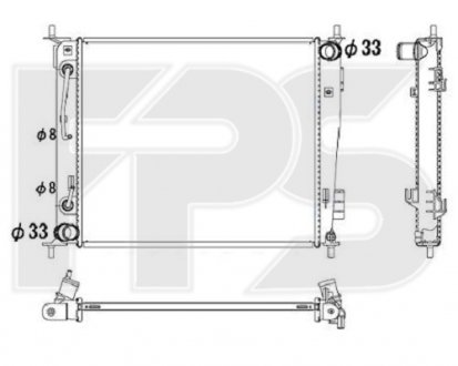 Купити Радіатор охолодження KIA Soul FPS fp 40 a115 (фото1) підбір по VIN коду, ціна 2788 грн.