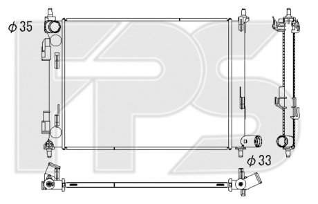 Радіатор охолодження KIA Rio FPS fp 40 a789