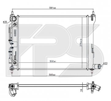 Купити Радіатор охолодження KIA Rio FPS fp 40 a790 (фото1) підбір по VIN коду, ціна 3717 грн.