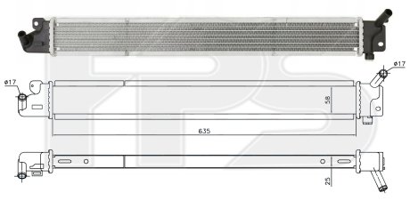 Купить Радиатор охлаждения KIA Optima FPS fp 40 a858 (фото1) подбор по VIN коду, цена 3730 грн.